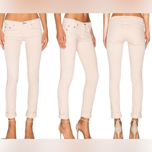 Sz26 rag & bone The Dre in Aged Pumice Low Rise Skinny Denim GUC - Picture 2 of 12